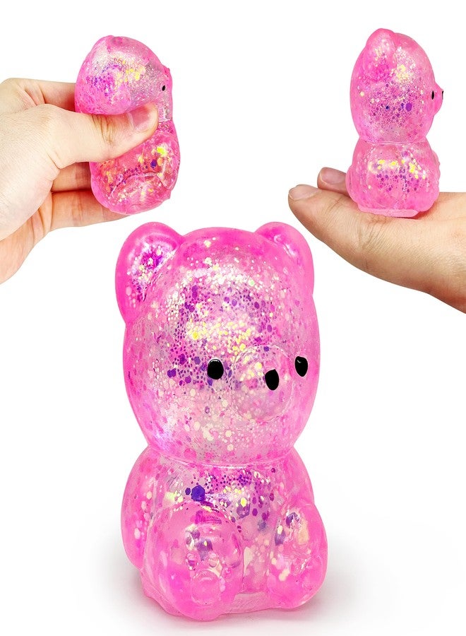 لعبة ZTATU Gummy Bear Squishy Fidget (قطعة واحدة) كرات تخفيف التوتر للبالغين، كرة سكر لتخفيف التوتر، لعبة حسية، كرة ضغط، لعبة تخفيف التوتر، كرة ضغط، هدايا حفلات للأطفال، حشوات سلة عيد الفصح - Image 1